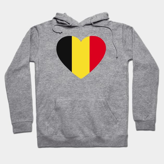 I Love Belgium // Heart-Shaped Belgian Flag Hoodie by SLAG_Creative